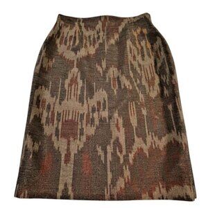 Lafayette 148 Wool Jacquard Ikat Pencil Skirt Size 6